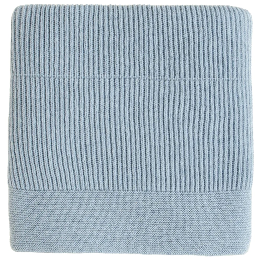 Hvid Wollen Deken Gaston 100 x 140 cm - Frost Blue