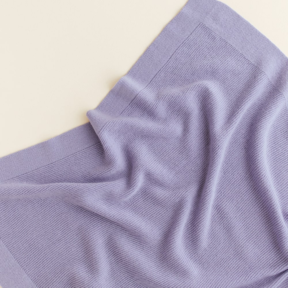 Hvid Wollen Deken Gust 70 x 95 cm - Lila Hvid