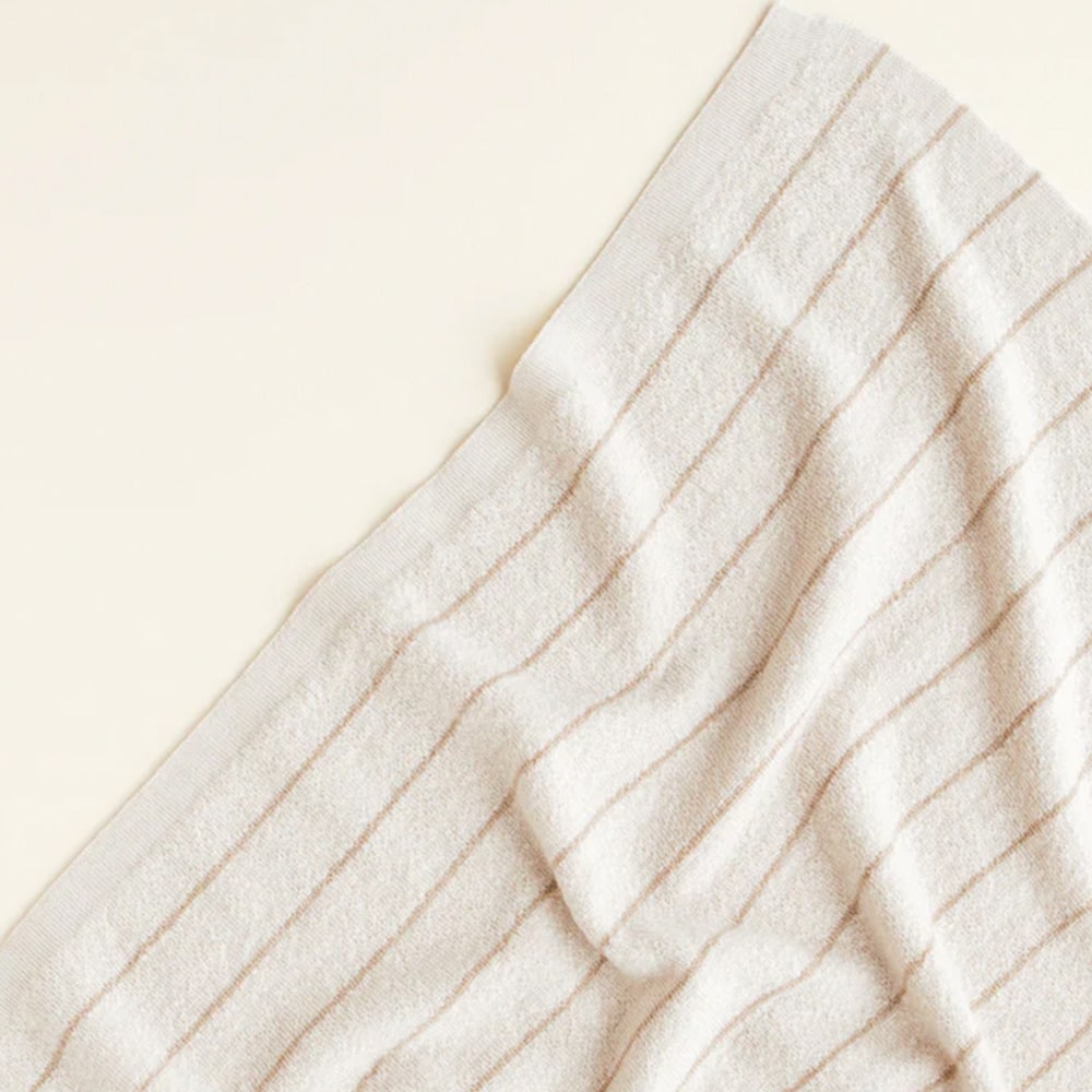 Hvid Wollen Deken Harry - Cream + Sand