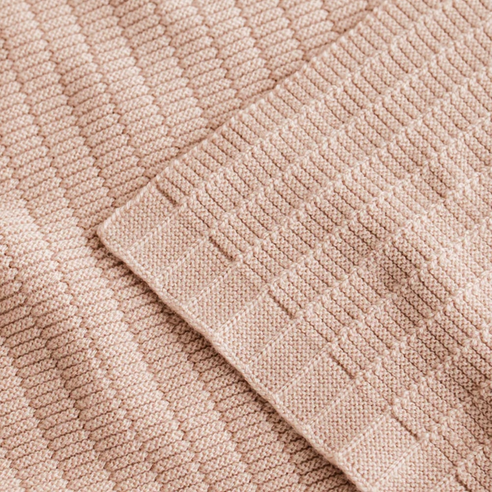 Hvid Wollen Deken Ida 70 x 95 cm - Apricot