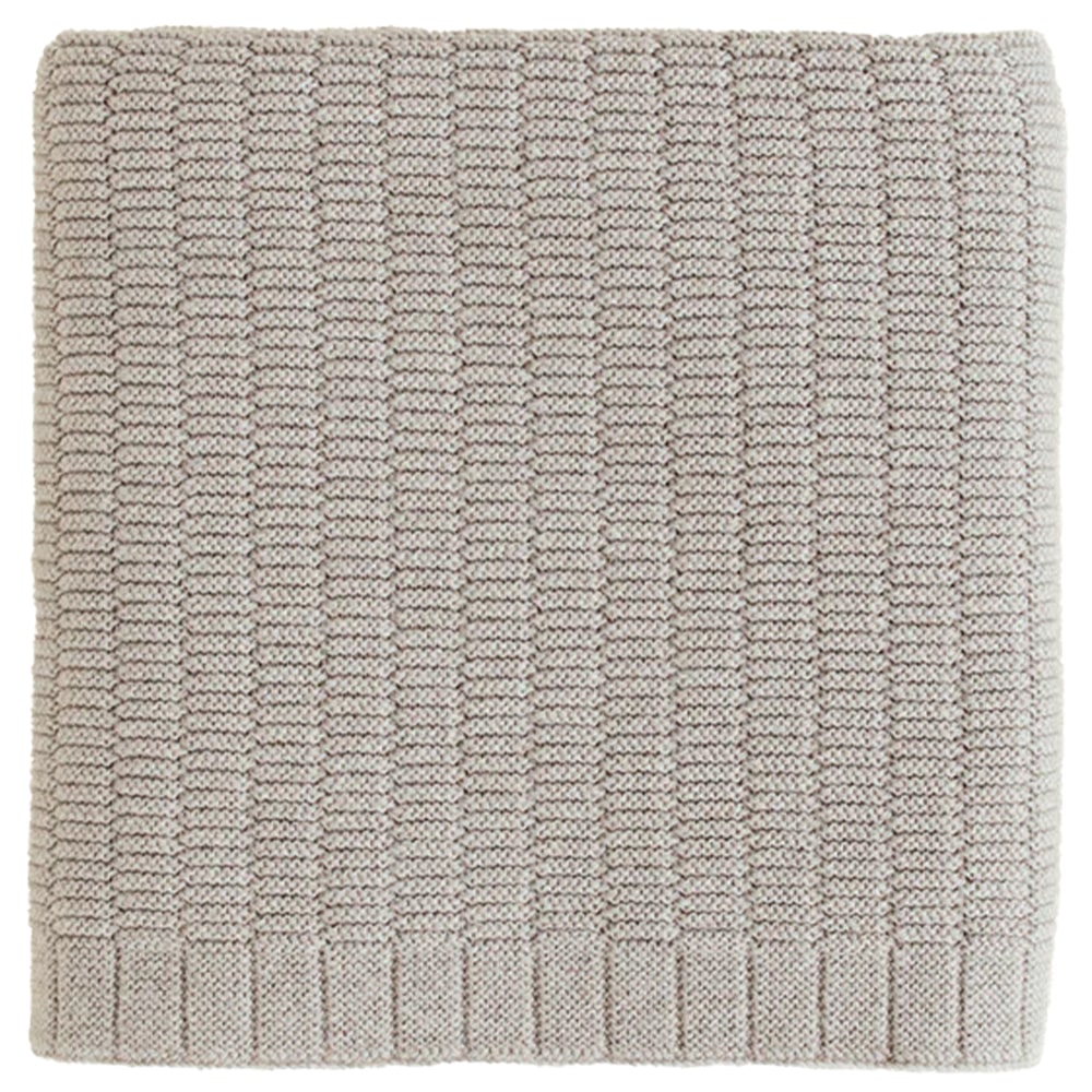 Hvid Wollen Deken Ida 70 x 95 cm - Pebble