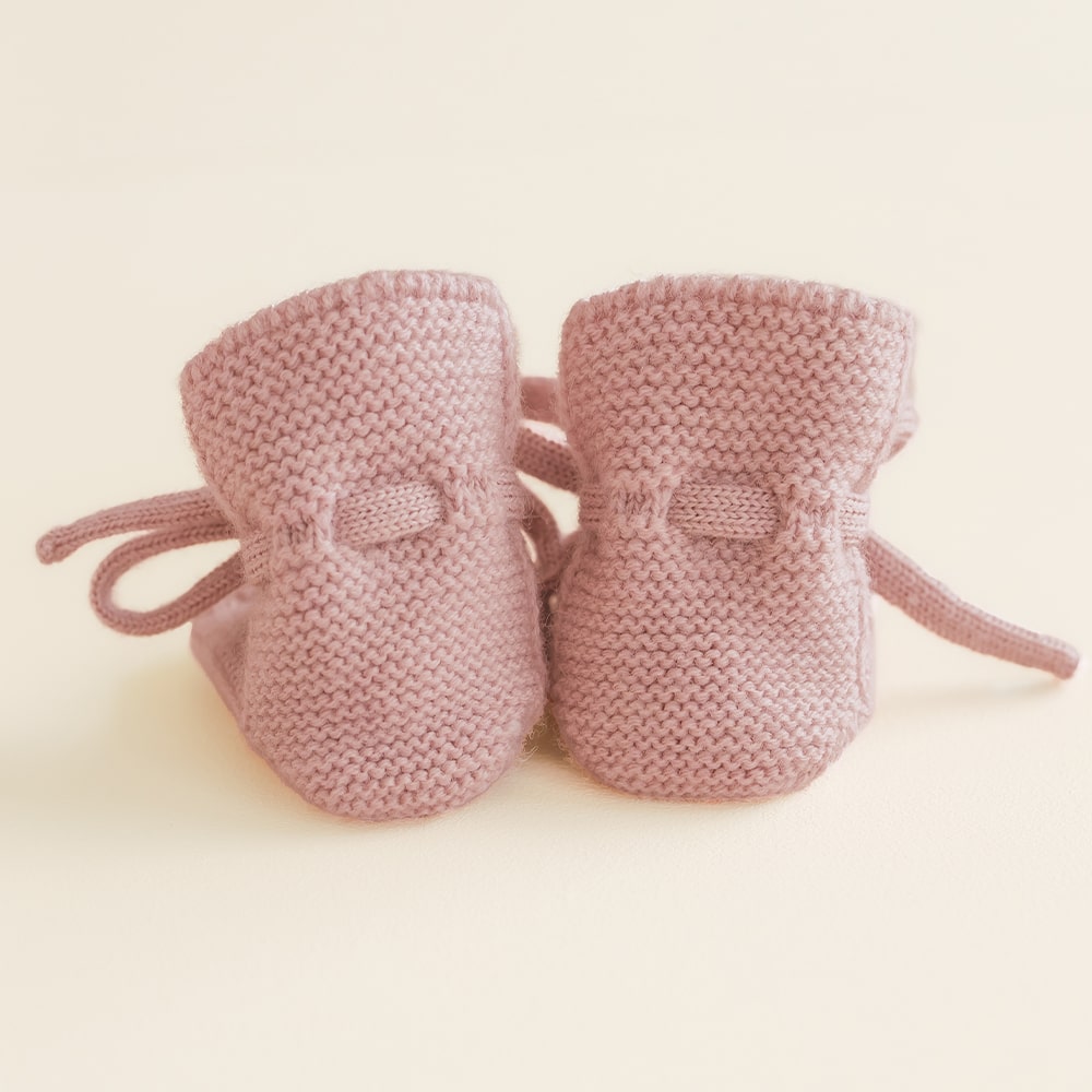Hvid Baby Slippers 100% Merino wool