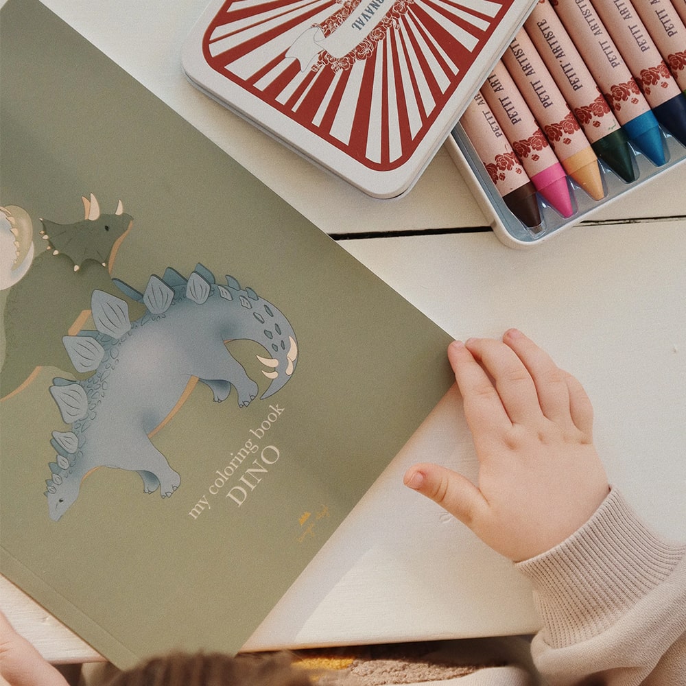Konges Slojd Kleurboek en Kleurpotloden - Dino Konges Slojd