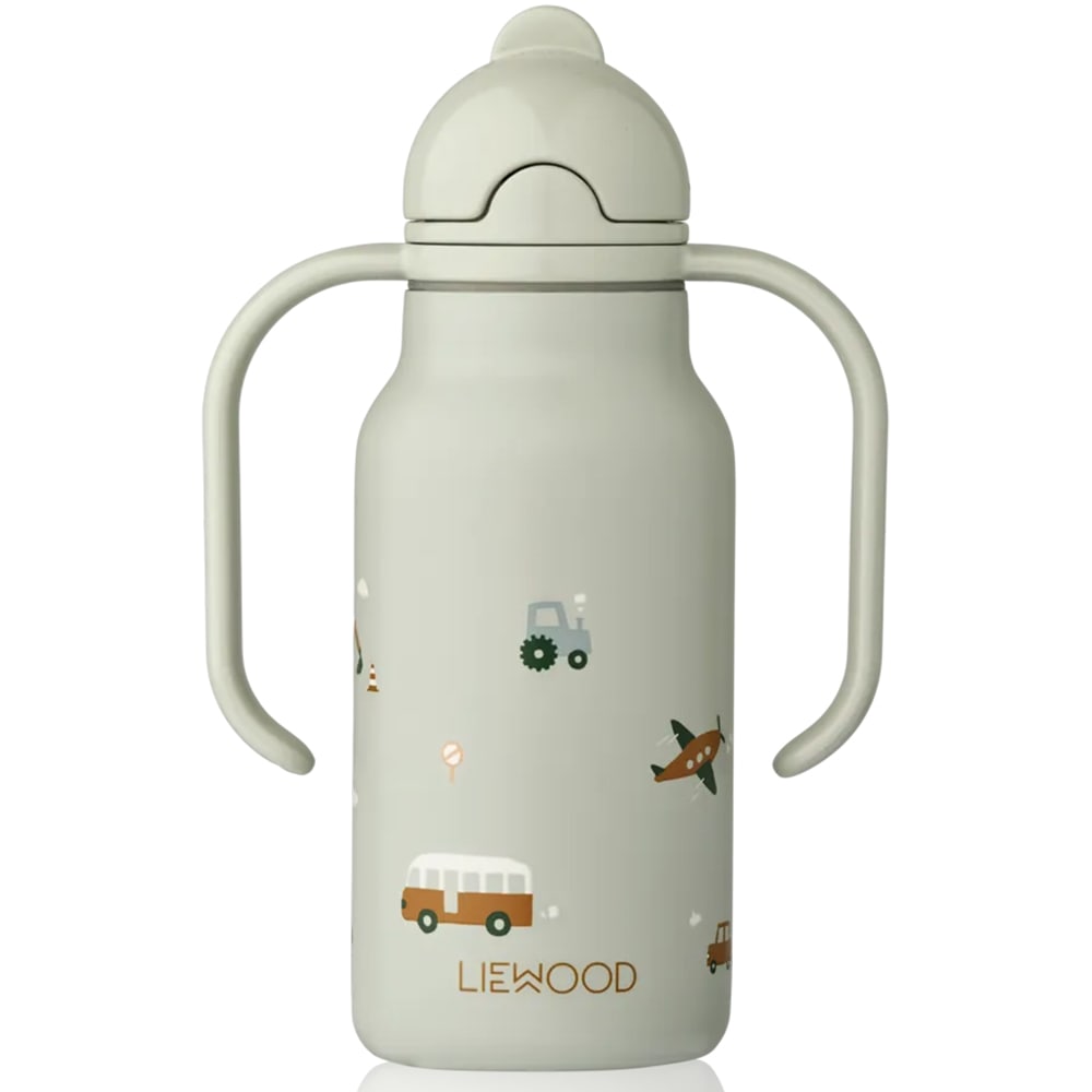 Liewood Kinderdrinkfles Kimmie 250ml - Vehicles Dove Blue Liewood