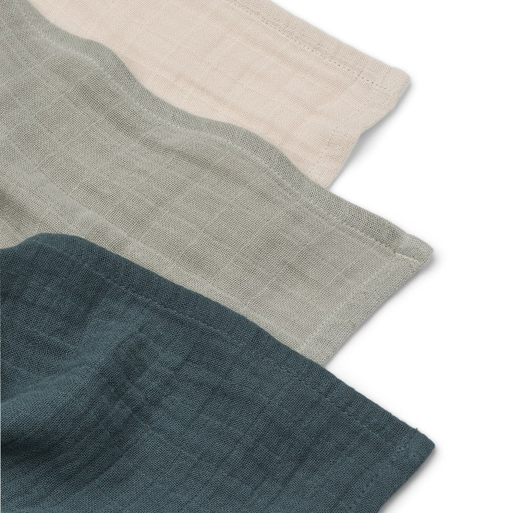 Liewood Hydrofiele Doeken Lewis 3 Stuks - Dove Blue Mix Liewood