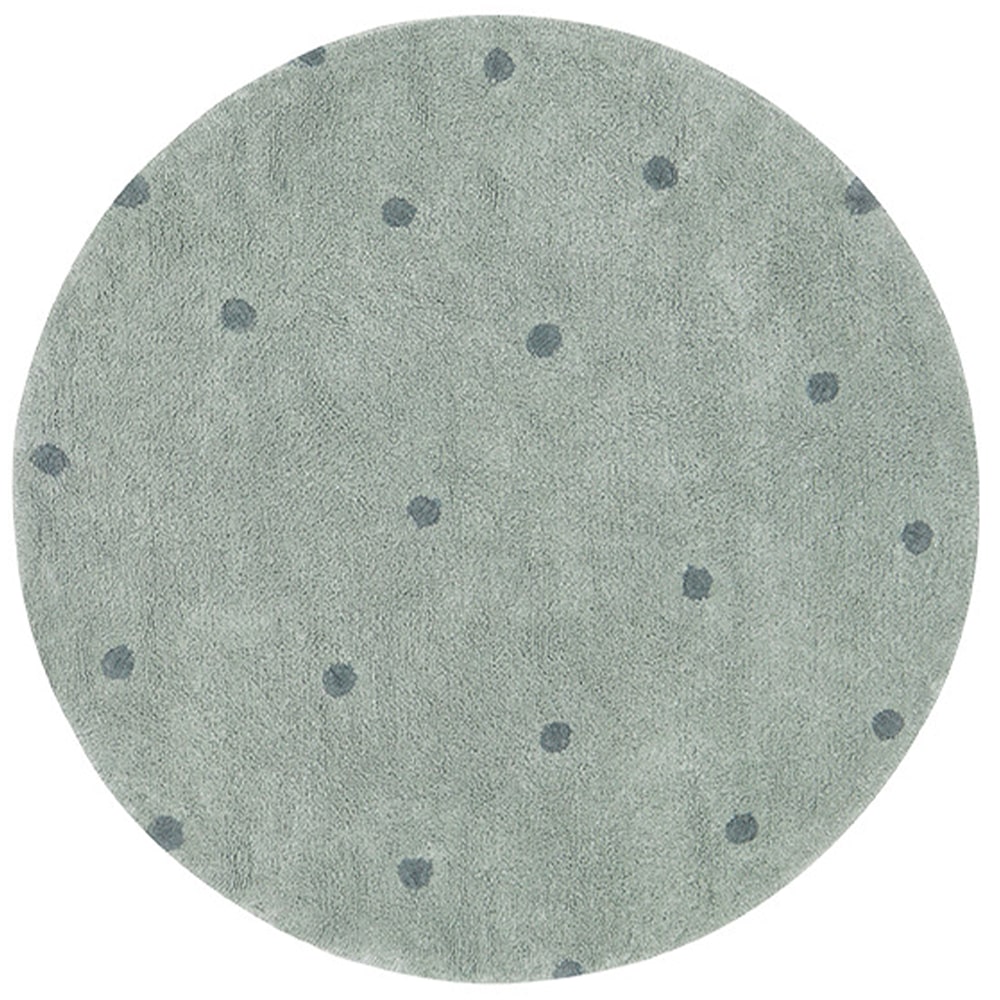 Lorena Canals Rond Vloerkleed Stippen - Sage Lorena Canals