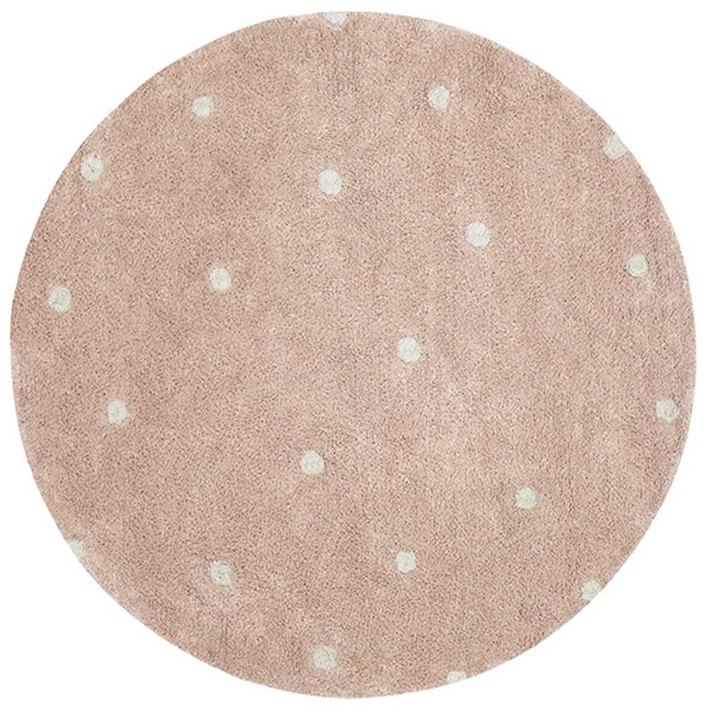 Lorena Canals Rond Vloerkleed Stippen - Rose Lorena Canals