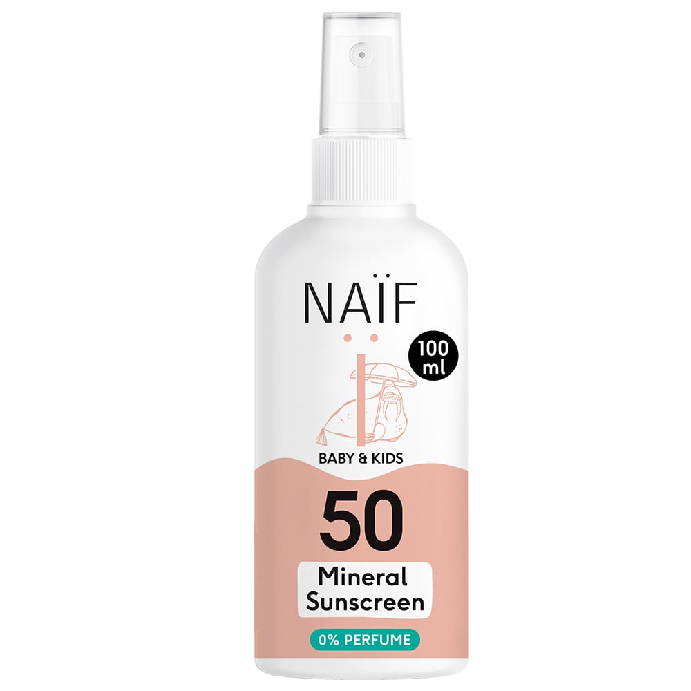 Naif Minerale Zonnebrandspray voor Baby & Kids 100ml 0% Parfum