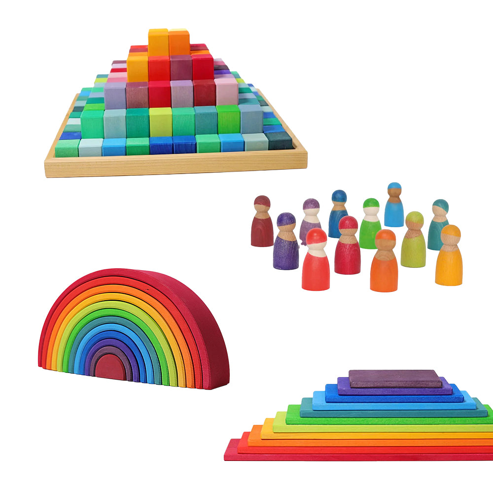 Speelgoedpakket Kinderopvang - Grimms Bouwset Regenboog