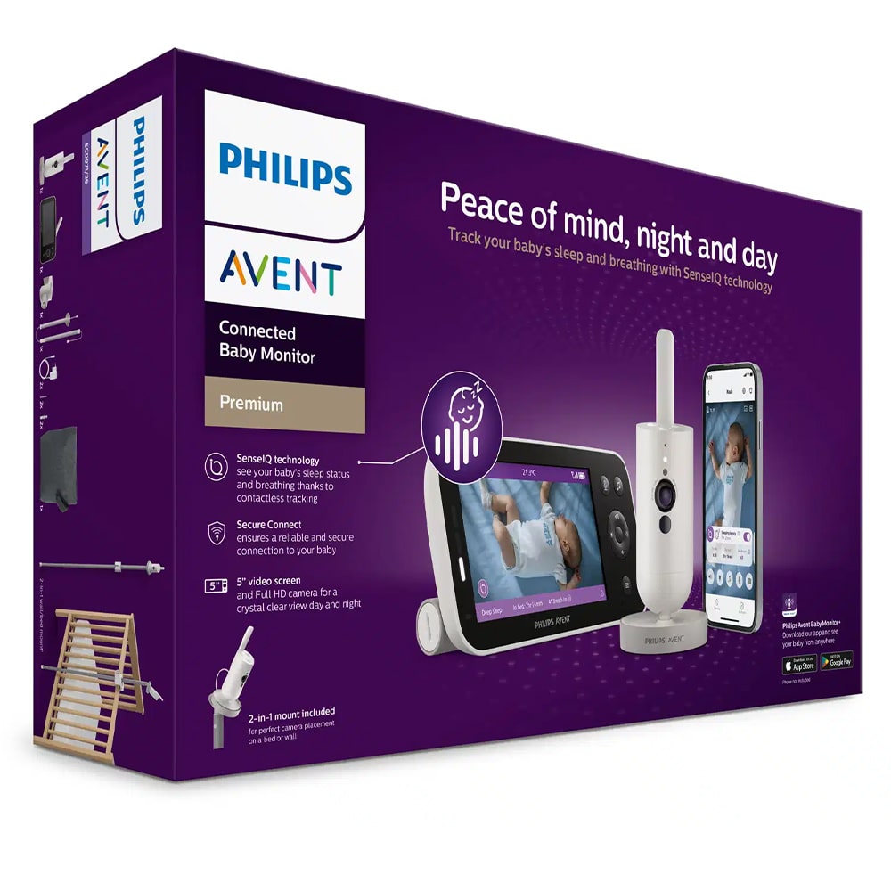 Philips Avent Premium Connected Babyfoon + IQSense