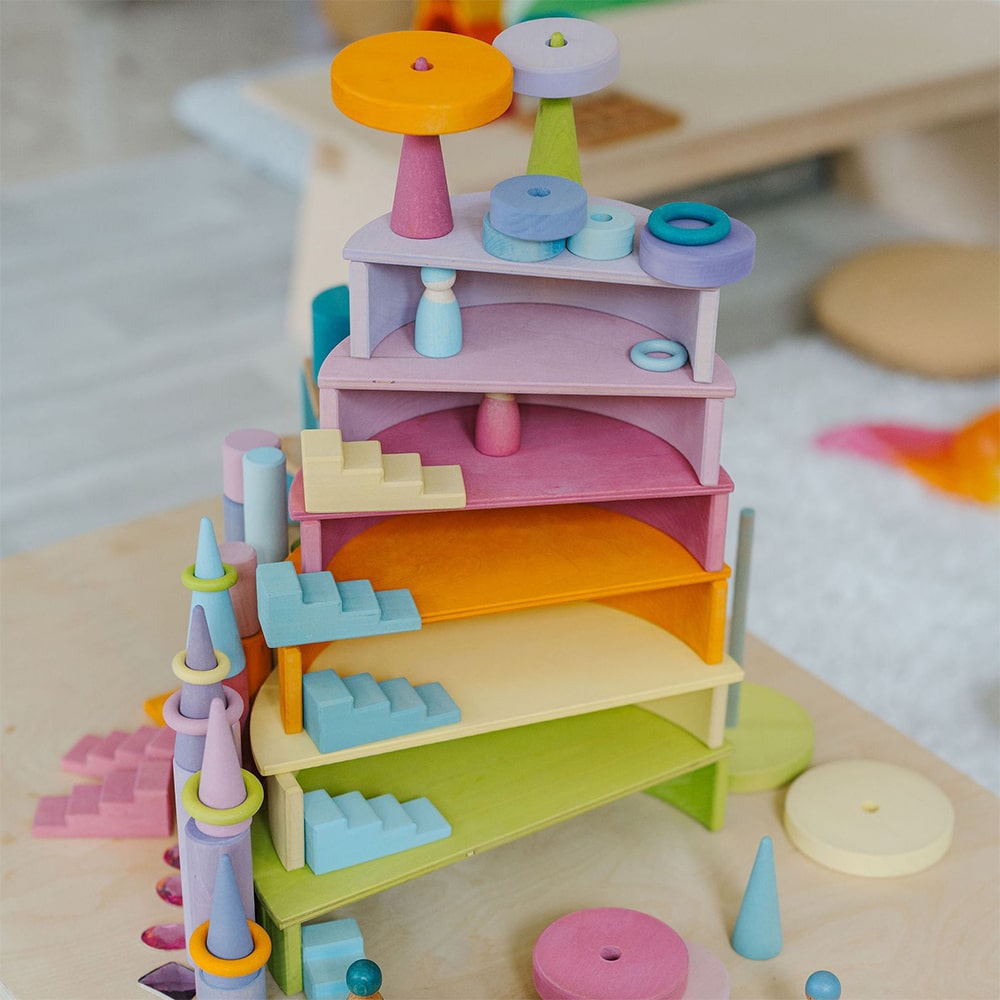 Speelgoedpakket Kinderopvang - Grimms Bouwset Pastel