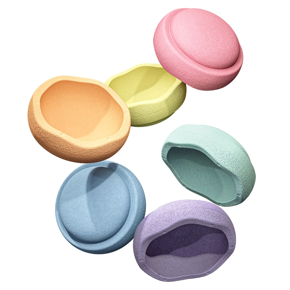 Stapelstein Original Mini Regenboog Pastel - 6 Mini-stapelstenen Stapelstein
