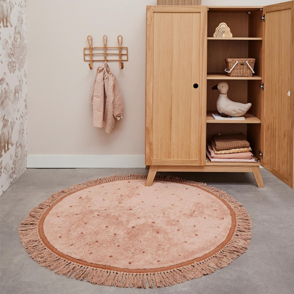 Tapis Petit Vloerkleed Juul Dots Pink 130x130cm Tapis Petit