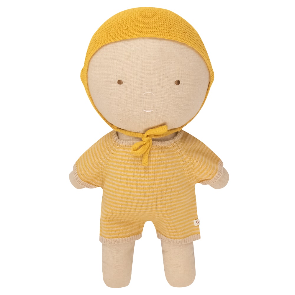 We Are Gommu Korte Onesie - Geel Gestreept