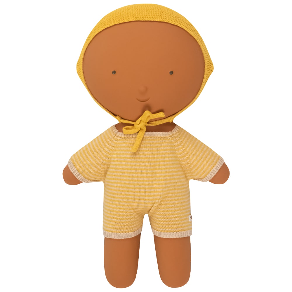 We Are Gommu Korte Onesie - Geel Gestreept