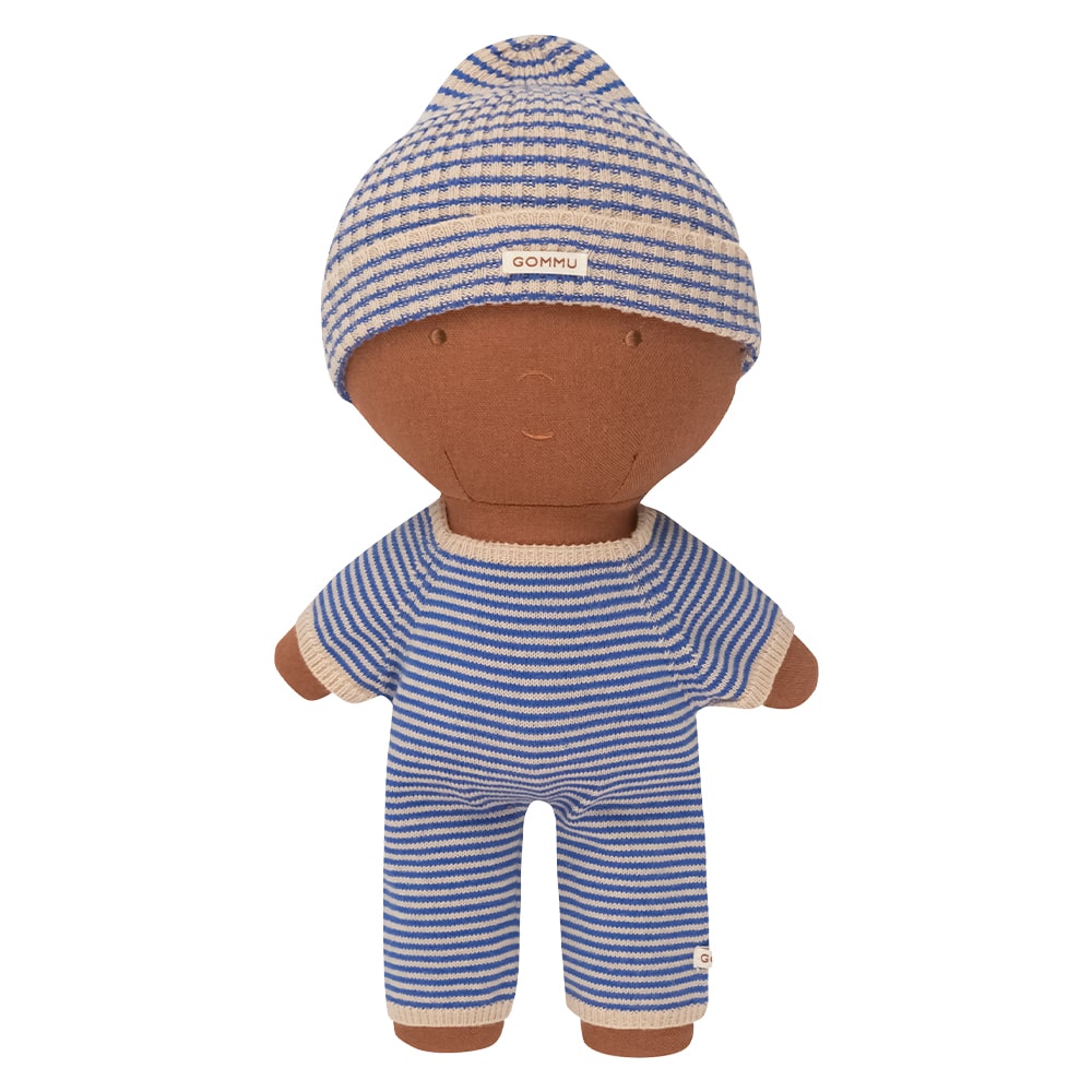 We Are Gommu Lange Onesie - Donkerblauw Gestreept