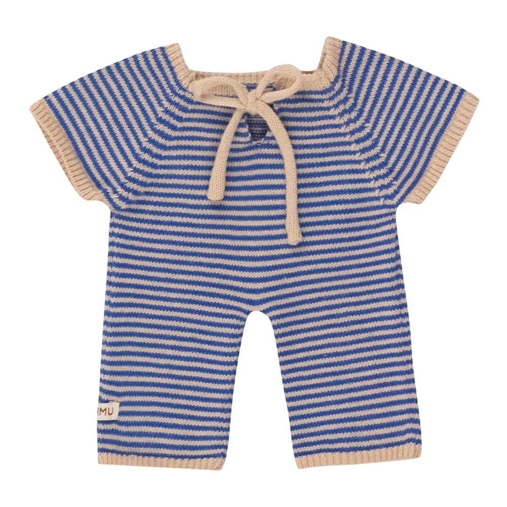 We Are Gommu Lange Onesie - Donkerblauw Gestreept