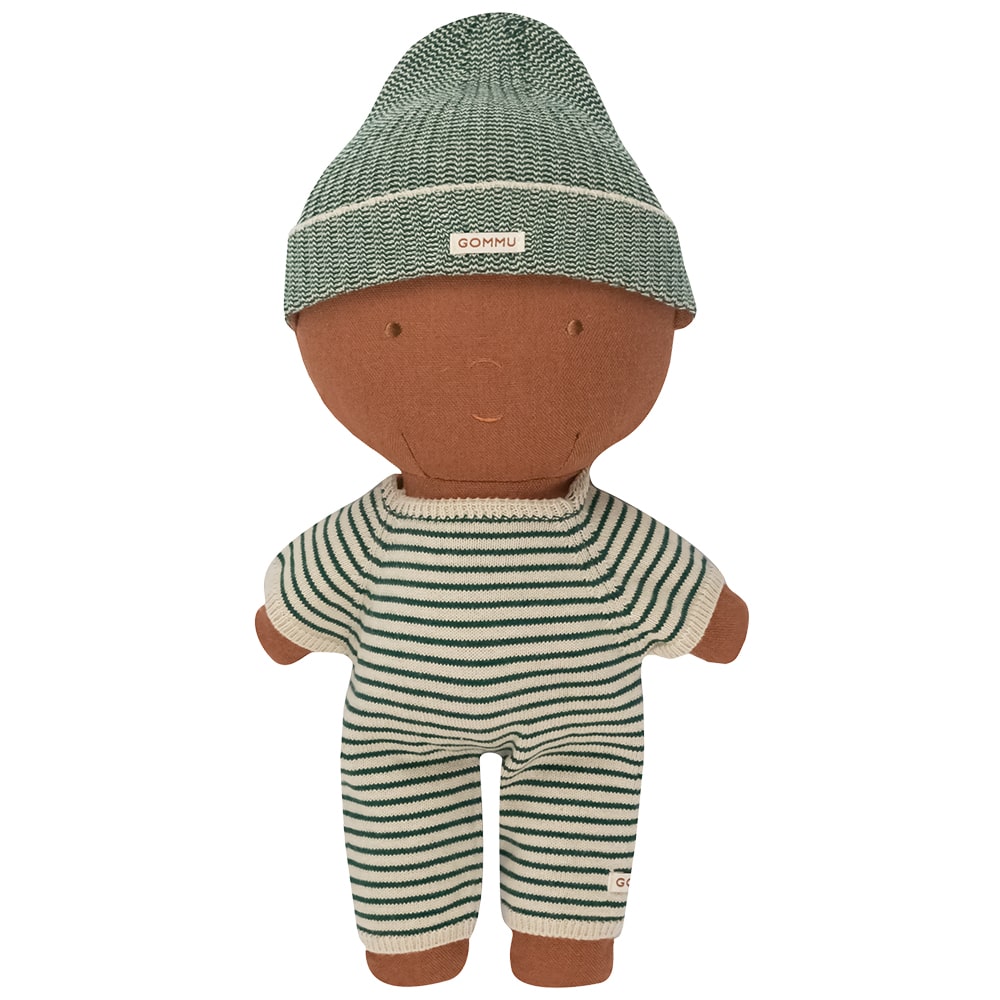 We Are Gommu Lange Onesie - Groen Gestreept