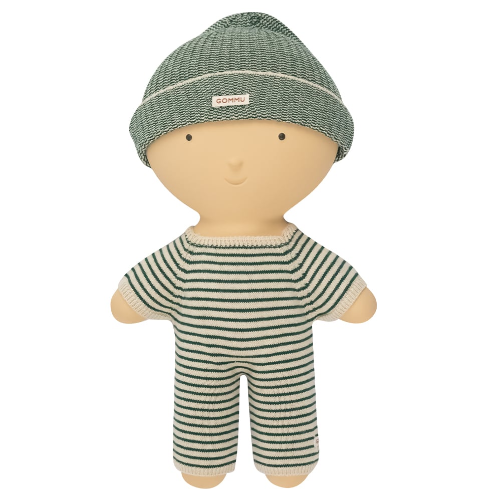 We Are Gommu Lange Onesie - Groen Gestreept