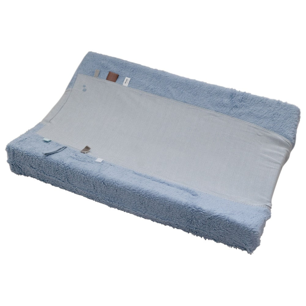 Snoozebaby Aankleedkussenhoes Gots - Lichtblauw-min