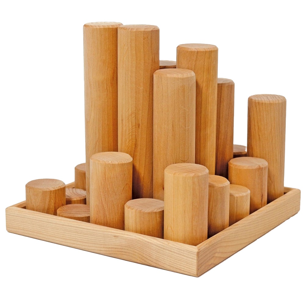 Grimms Bouwblokken Cilinders Groot Naturel Grimms