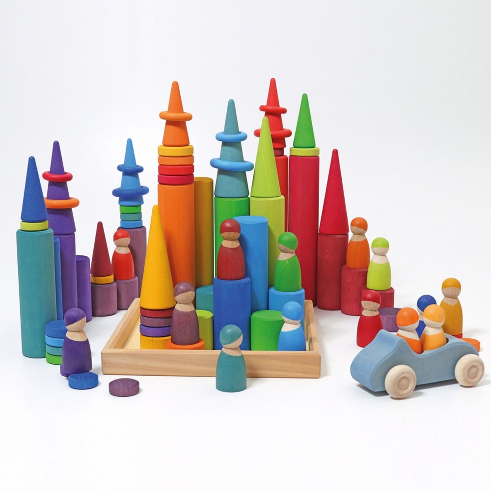 Grimms Bouwblokken Cilinders Groot Original Grimms