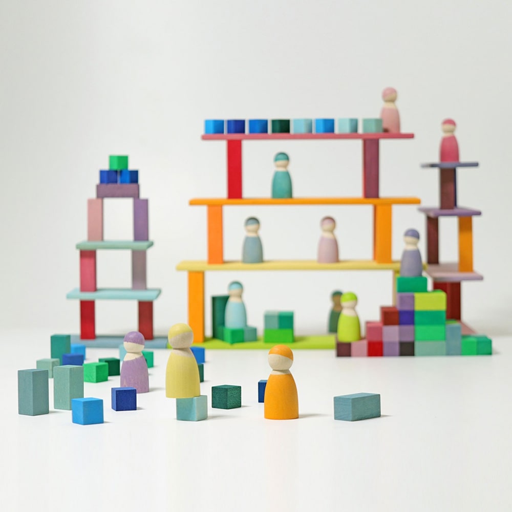 Grimms Kleine houten Blokkenset Pyramide Grimms