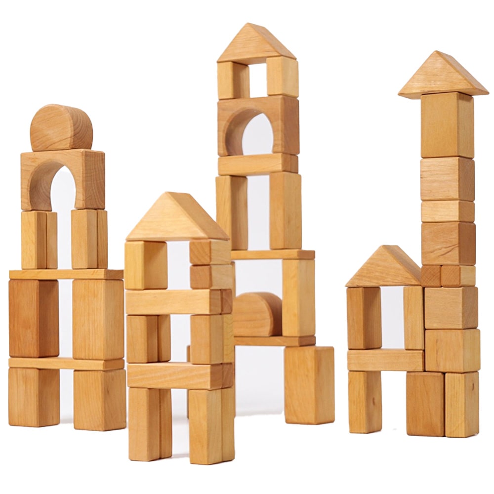 Grimms Naturel Houten Geo Blokken 60 stuks Grimms