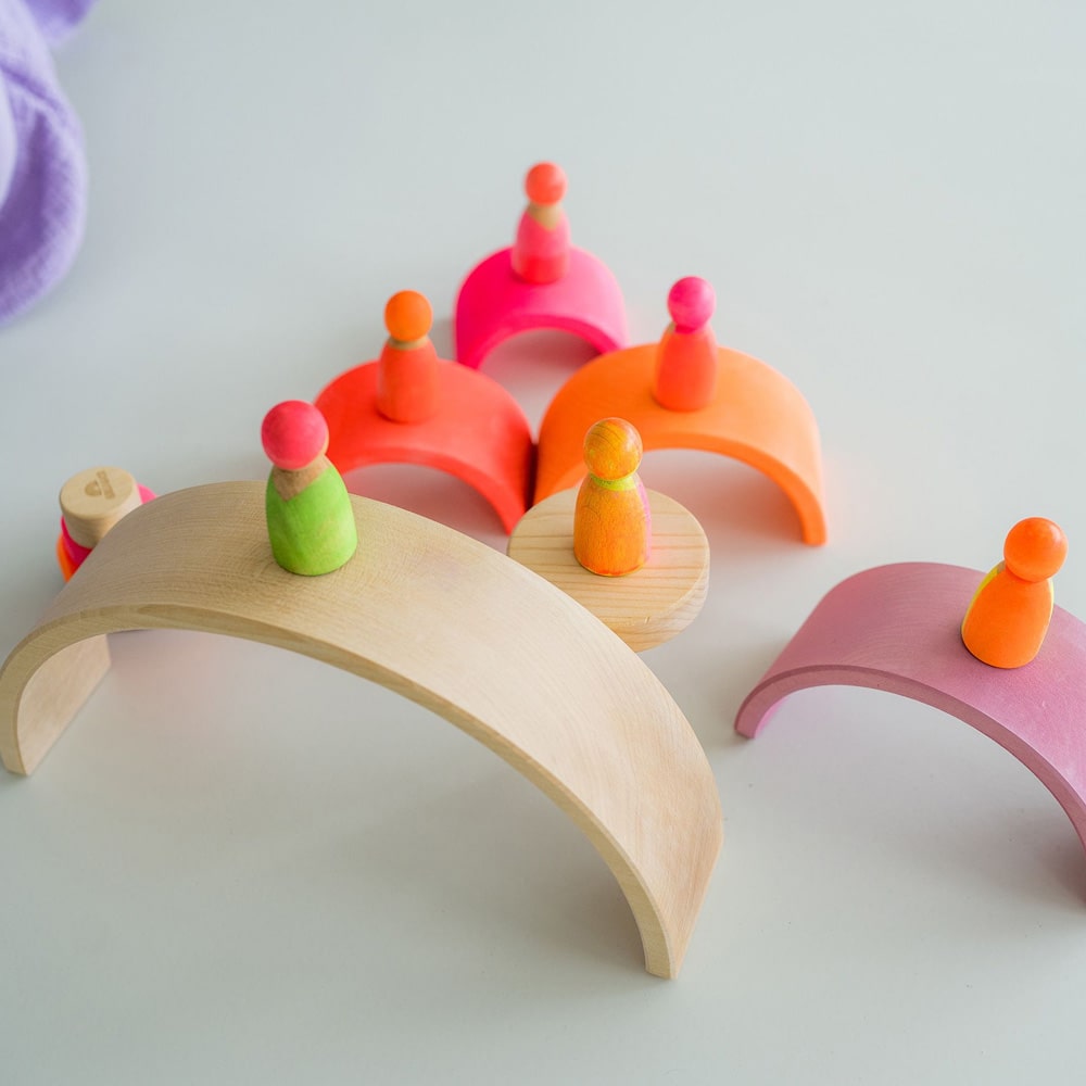 Grimms Regenboog Groot 10 delig Neon Roze Grimms