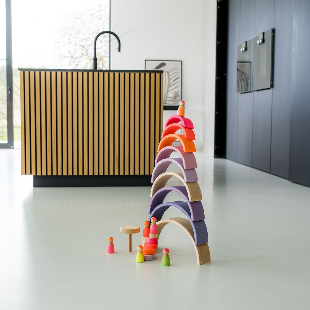Grimms Regenboog Groot 10 delig Neon Roze Grimms