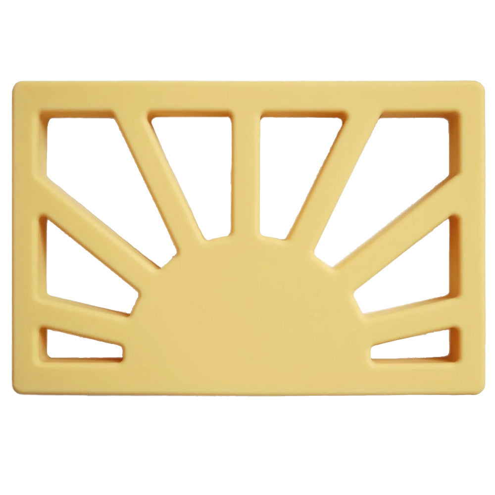 mushie-bijtring-zon-muted-yellow
