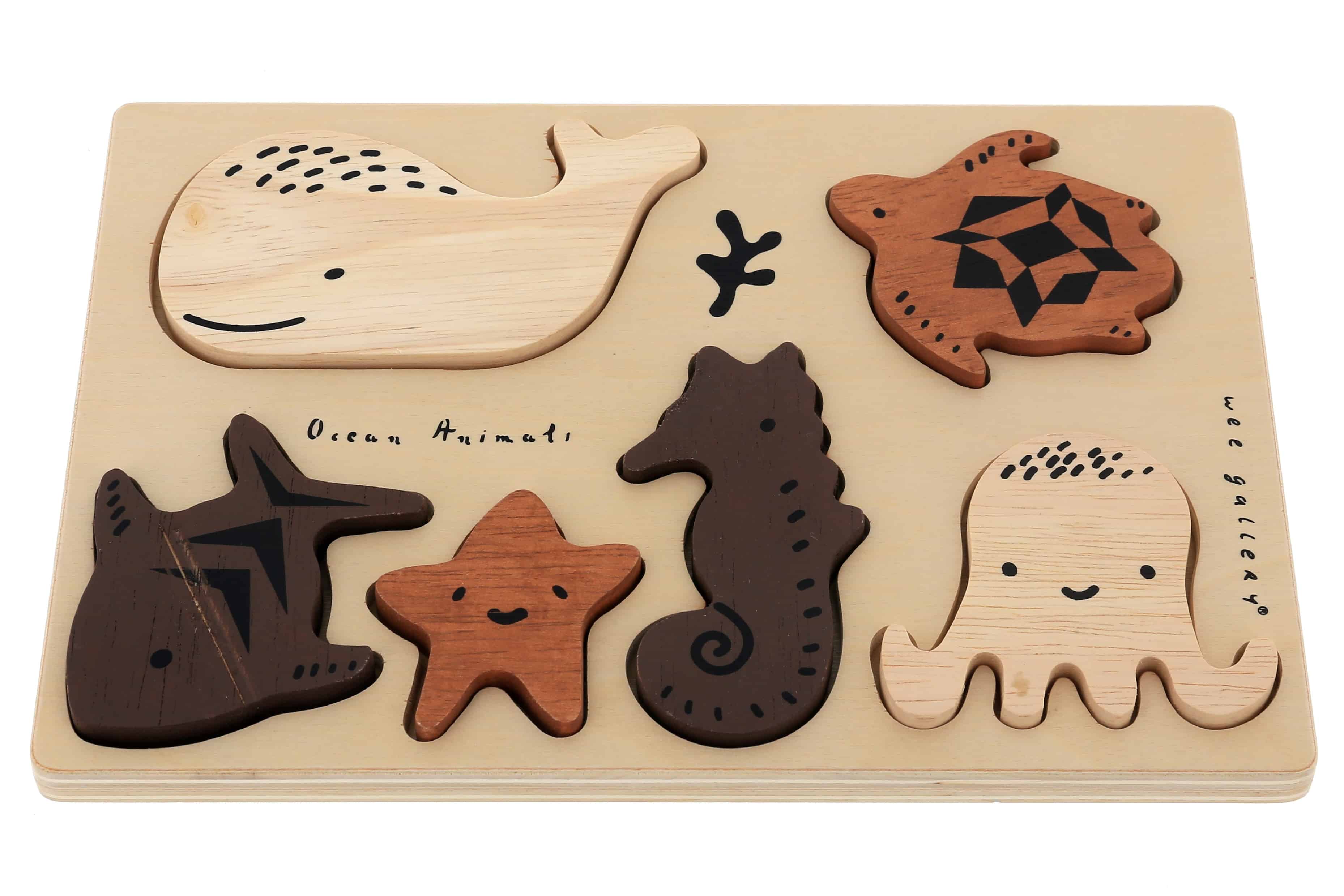 Wee Gallery Houten Puzzel - Ocean Animals