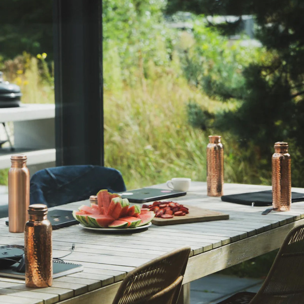 Deksel En Handvat Gelast Handgemaakte Koperen Kruik 1,7 Liter - Pure Koper Met Deksel - Gezondheidskan Voor Water, Yoga & Decoratie Gehamerde Koperen Kan