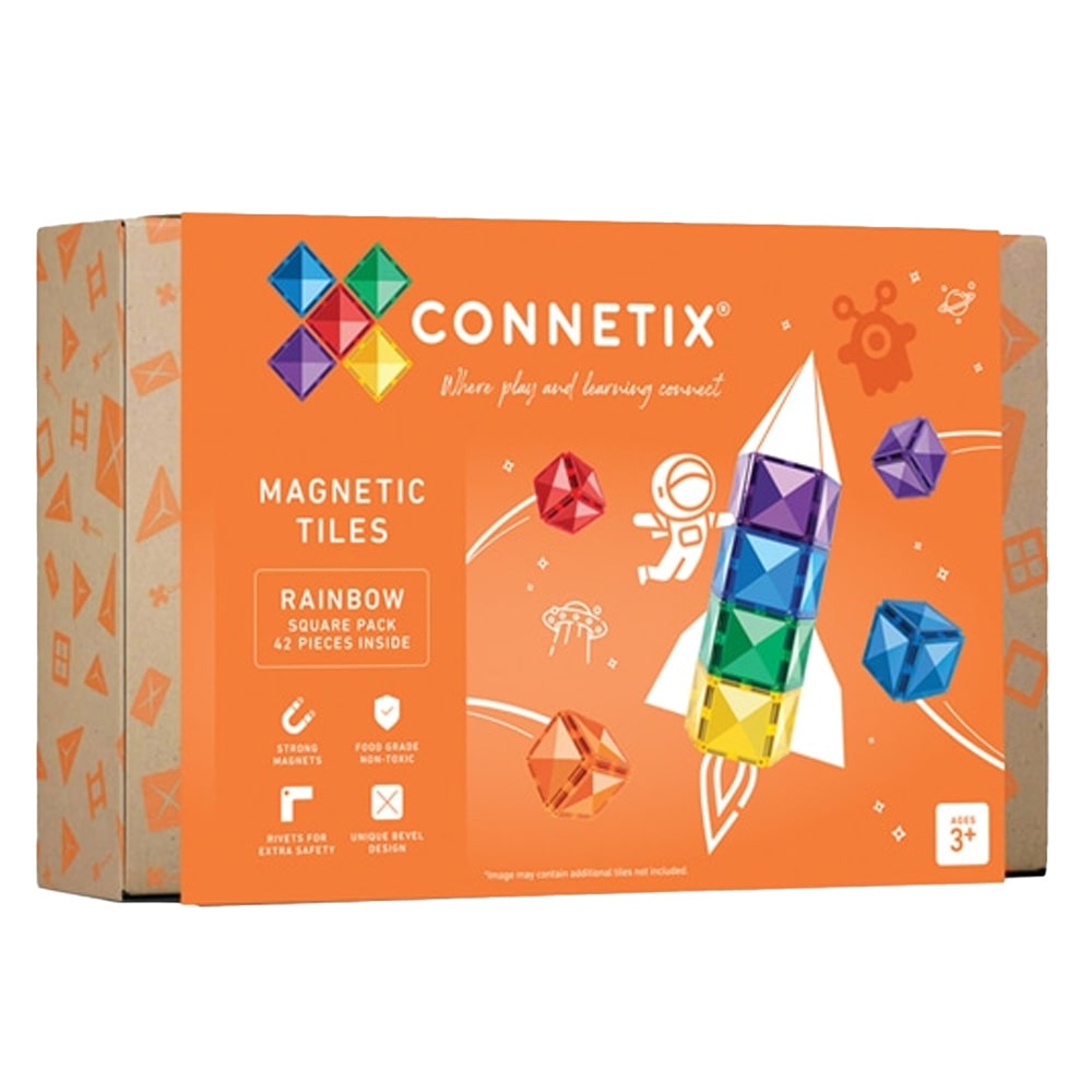 Connetix Tiles Rainbow 42 Delige Vierkant Pack Connetix Tiles