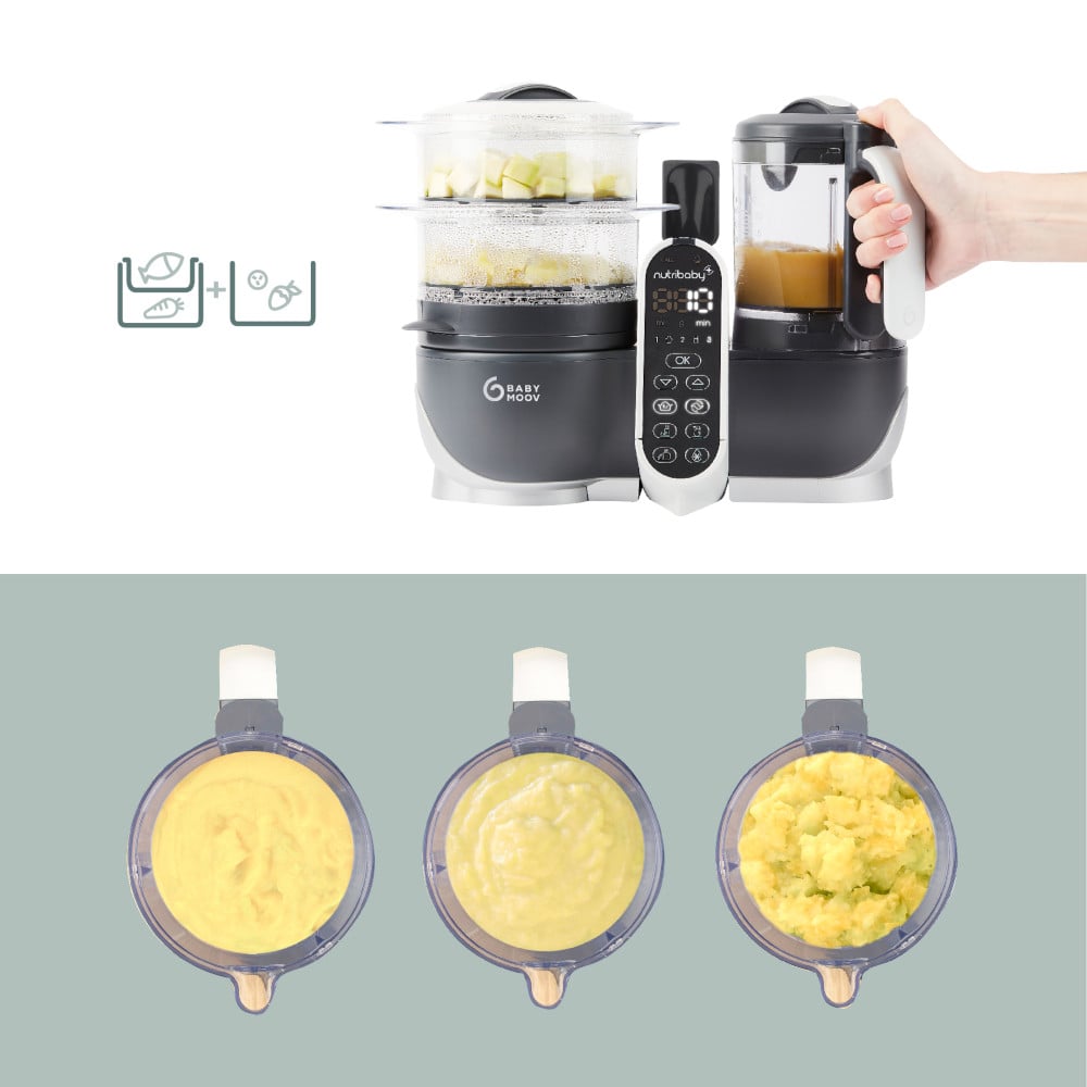 Babymoov Nutribaby Multifunctionele Keukenmachine - Industrial Grey Babymoov