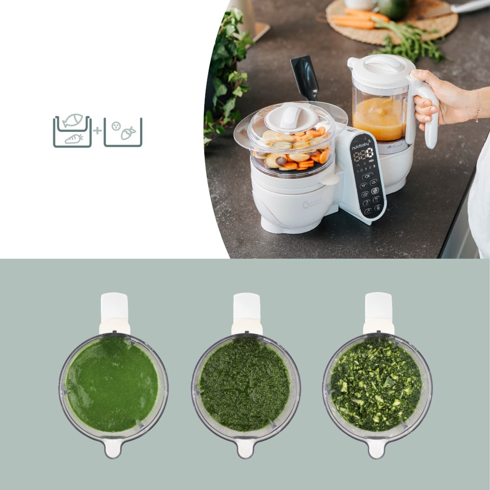 Babymoov Nutribaby Multifunctionele Keukenmachine - Mineral Beige Babymoov