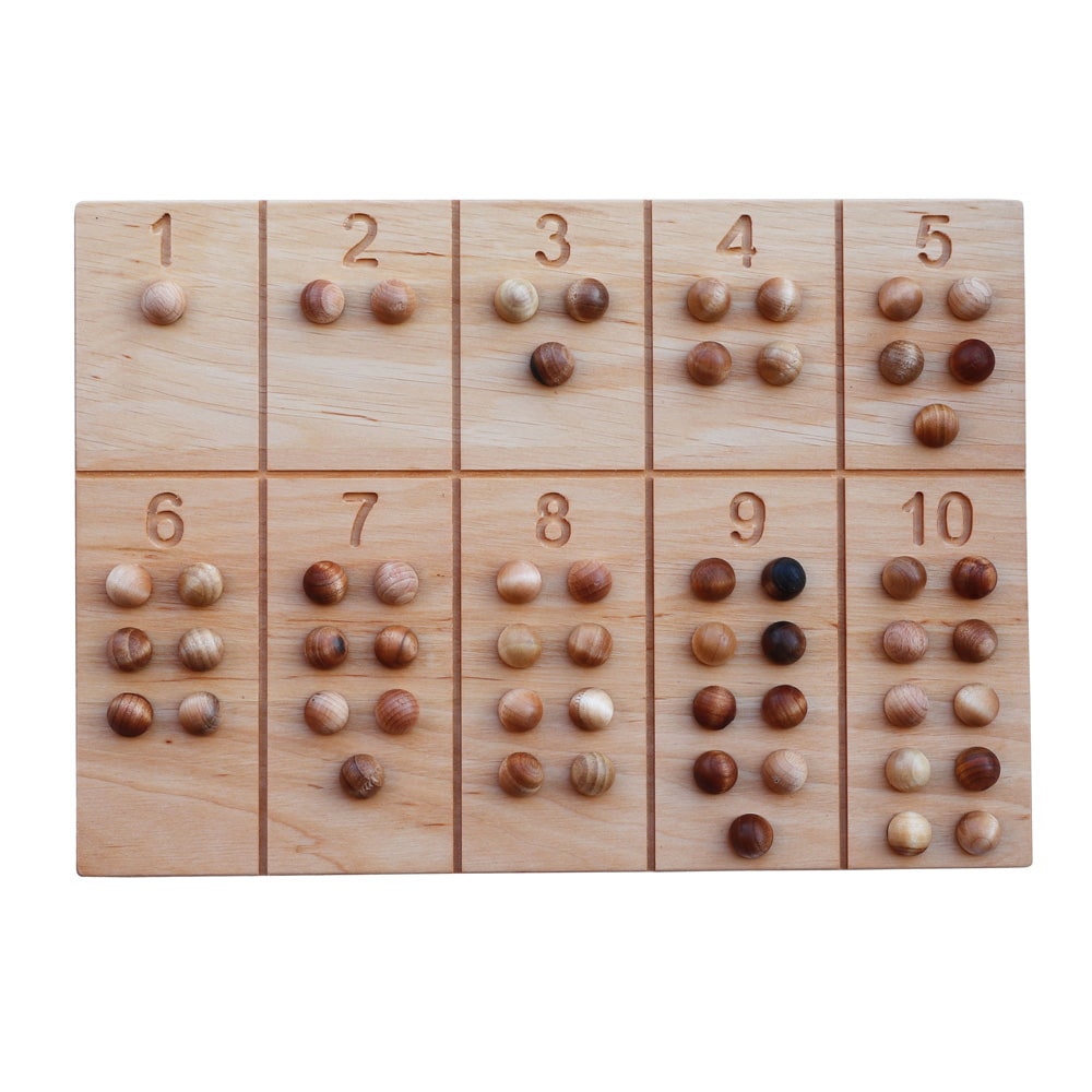 Wooden Story Houten Nummervolgbord Met Balletjes Wooden Story