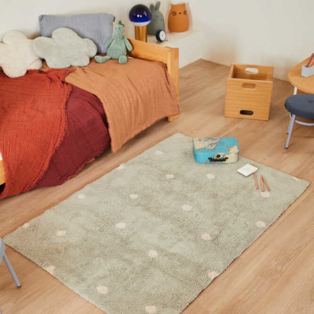 Lorena Canals Vloerkleed Mini Dot Blue Sage Lorena Canals