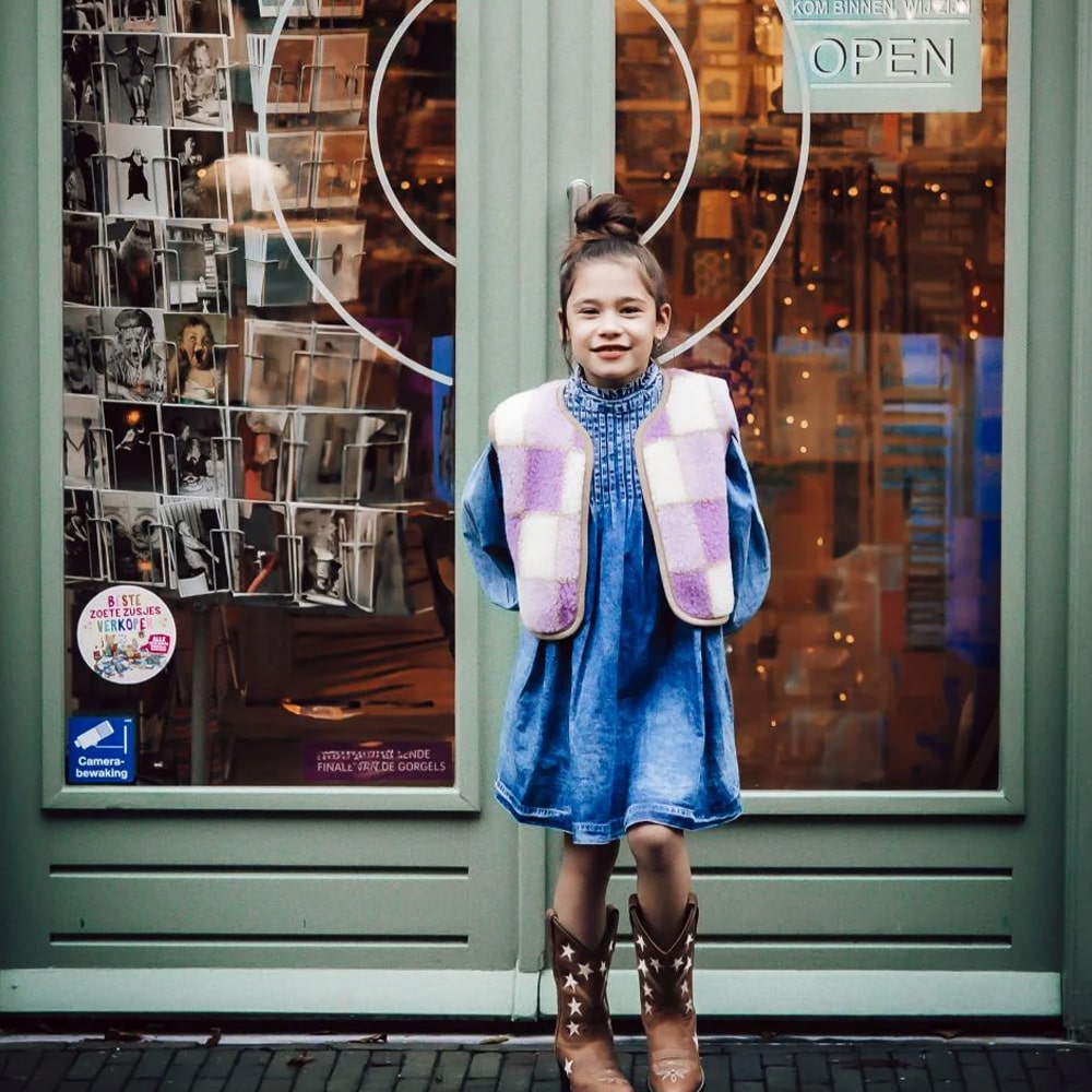 Alwero Bodywarmer Camino Junior - Lila Checker