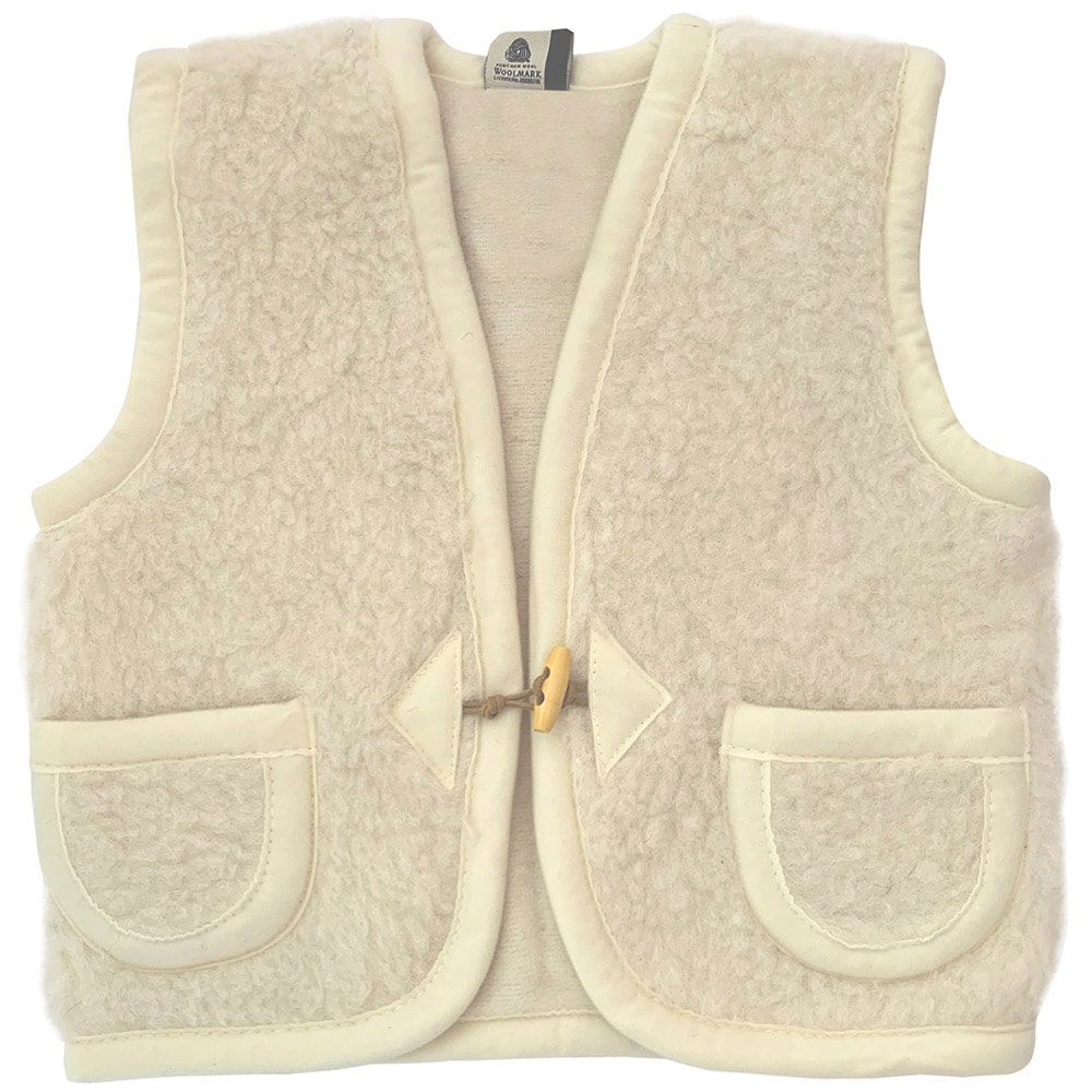 Alwero Wollen Bodywarmer Alpen Junior - Naturel Alwero