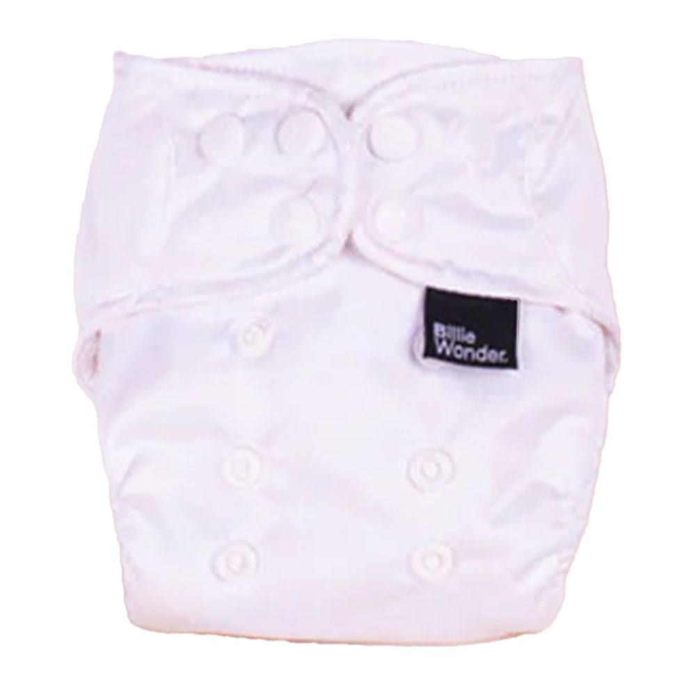 Billie Wonder Wasbare Luier Wrap - White Billie Wonder