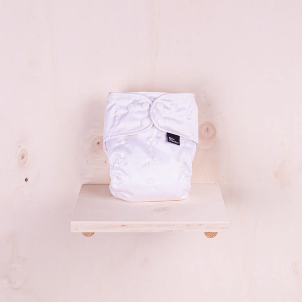 Billie Wonder Wasbare Luier Wrap - White Billie Wonder