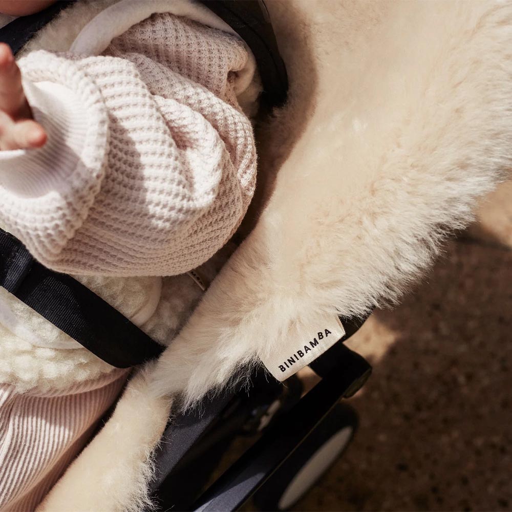 Binibamba Buggy Snuggler Schapenvacht - Peanut Binibamba
