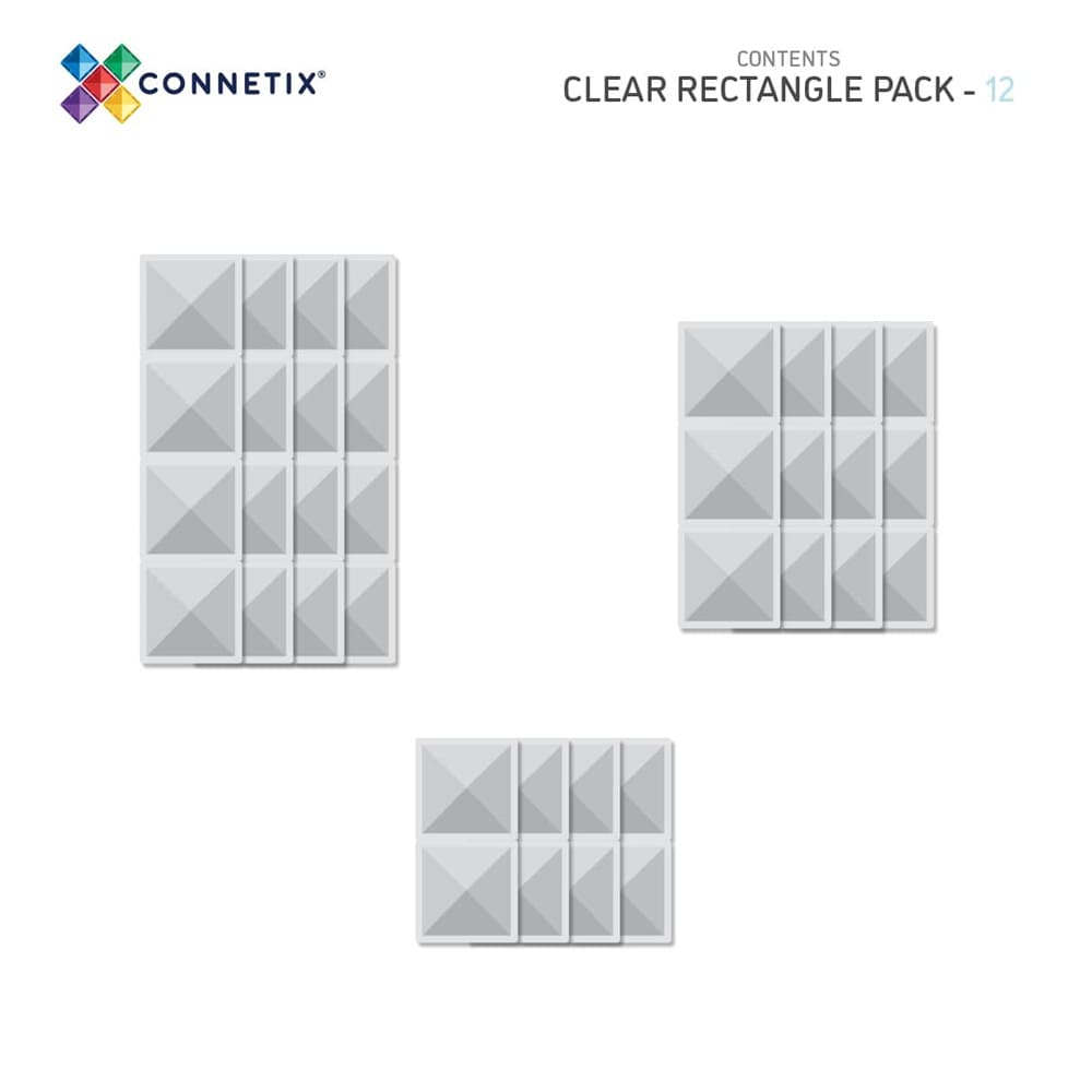 Connetix Tiles Clear Shape Expansion Pack 12 stuks Connetix Tiles