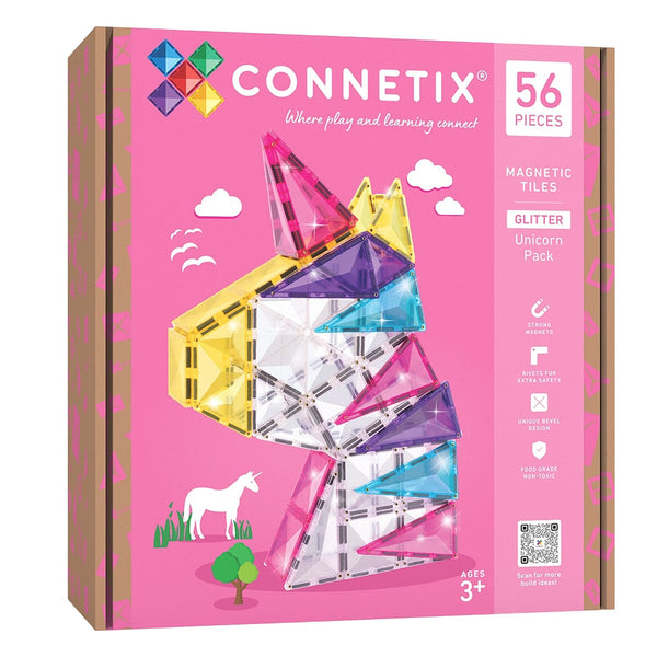 Connetix Tiles 56 Delige Glitter Unicorn Pack