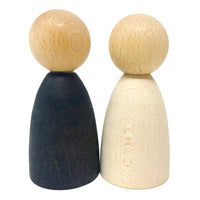 Grapat Houten Nins Poppetjes Volwassen 2 Stuks - Licht