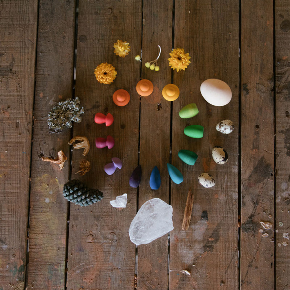 Grapat Mandala Houten Regenboog Sneeuwvlokken 36 stuks Grapat