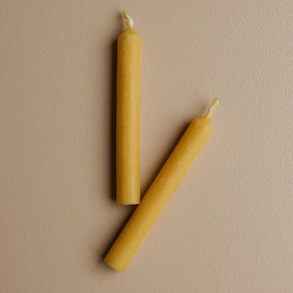 Grimm's 100% Beeswax Candles Amber - 12 pieces