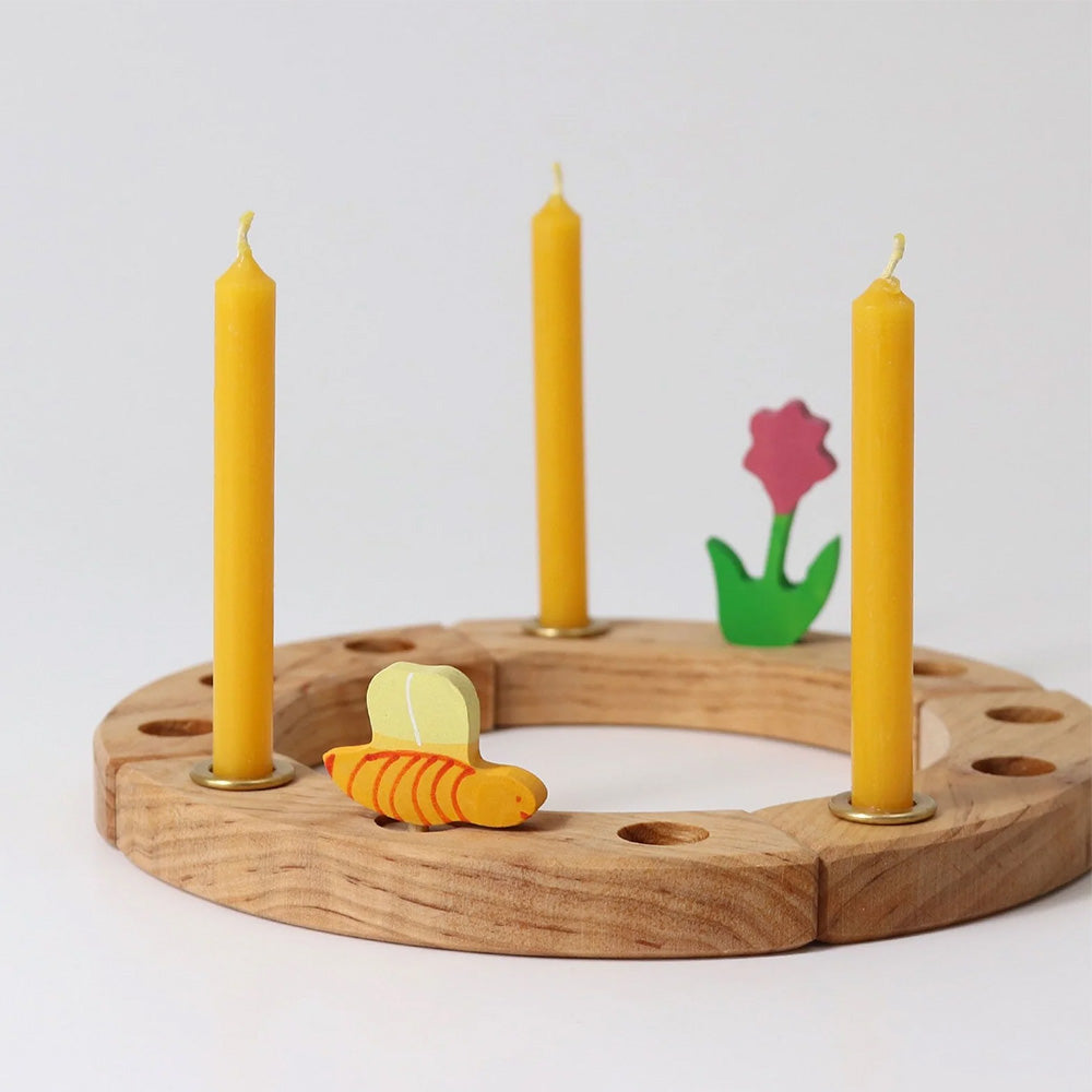 Grimm's 100% Beeswax Candles Amber - 12 pieces