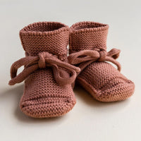 Hvid Baby Slofjes 100% Merinowol